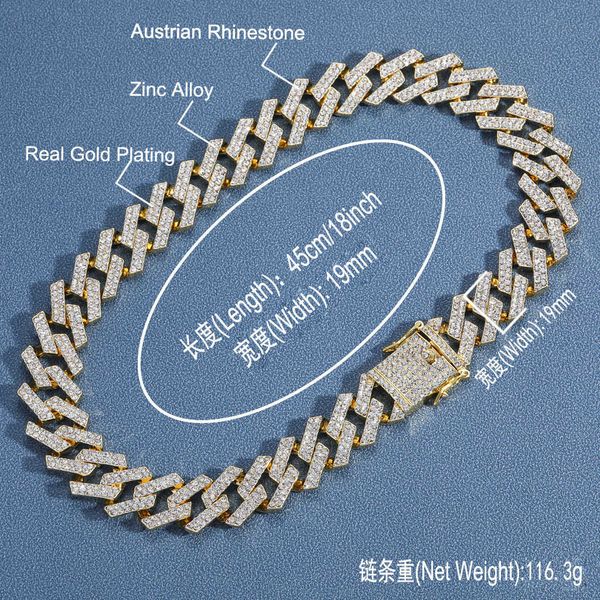 selling 19mm cuban men's hip hop large chain hiphop personalized gold necklace, Silver
selling 19mm cuban men's hip hop large chain hiphop personalized gold necklace, Silver