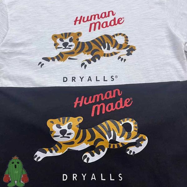 men's t-shirts human made tshirts original label tiger print bamboo slub cotton men women tee j230210, White;black
men's t-shirts human made tshirts original label tiger print bamboo slub cotton men women tee j230210, White;black