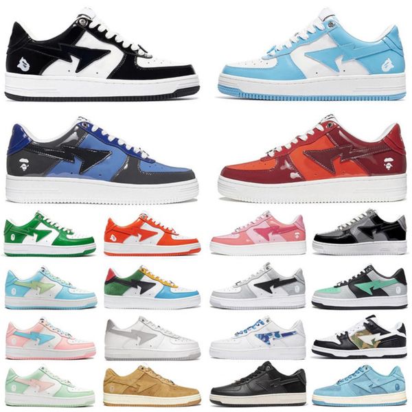 designer men women running shoes sneaker bapesta patent leather blue orange green black white pastel camo beige suede leather mens trainers
designer men women running shoes sneaker bapesta patent leather blue orange green black white pastel camo beige suede leather mens trainers