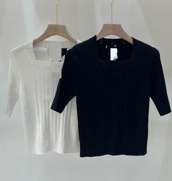 205 2023 spring summer women sweater t shirt short sleeve crew neck white black striped pullover womens qian6
205 2023 spring summer women sweater t shirt short sleeve crew neck white black striped pullover womens qian6
