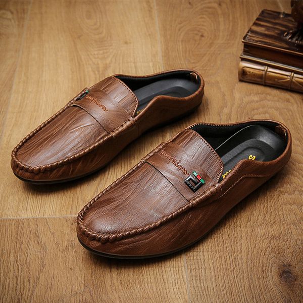 slippers italian luxury men's pu leather loafers moccasins casual nonslip man shoes summer fashion half for 230210, Black
slippers italian luxury men's pu leather loafers moccasins casual nonslip man shoes summer fashion half for 230210, Black