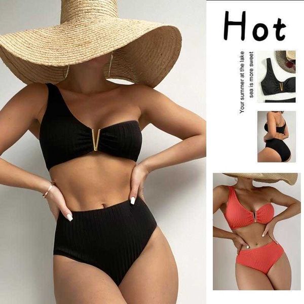 solid color swimwears one shoulder high waist triangle split bikini tube top, White;black
solid color swimwears one shoulder high waist triangle split bikini tube top, White;black