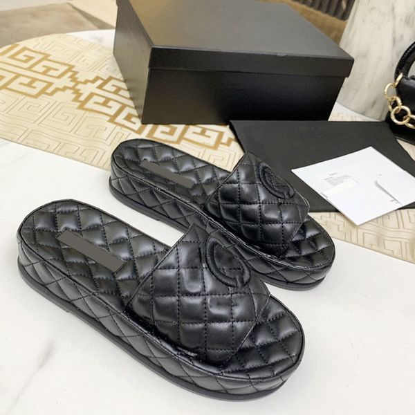 22ss classic womens platform sandals slippers quilted texture sandals round toes mules brown yellow sliders slip-on flip flops loafers beach, Black
22ss classic womens platform sandals slippers quilted texture sandals round toes mules brown yellow sliders slip-on flip flops loafers beach, Black