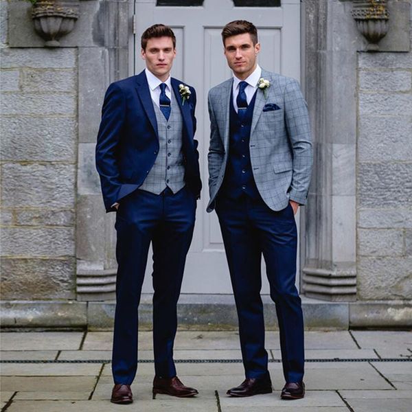 fashion checked wedding tuxedos slim fit mens suits 3 pieces sets groomsmen blazers peaked lapel formal suit with jacket pants and vest, Black;gray
fashion checked wedding tuxedos slim fit mens suits 3 pieces sets groomsmen blazers peaked lapel formal suit with jacket pants and vest, Black;gray