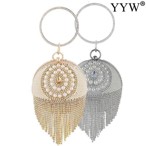 evening bags luxury women round ball clutch with rhinestone tassel pearl exquisite for ladies wedding party clutches 230210
evening bags luxury women round ball clutch with rhinestone tassel pearl exquisite for ladies wedding party clutches 230210