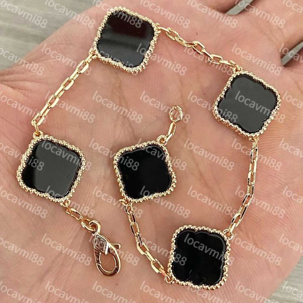 fashion classic 4 four leaf clover charm bracelets bangle chain 18k rose gold agate shell valentine's day for women girl wedding jewelr, Golden;silver
fashion classic 4 four leaf clover charm bracelets bangle chain 18k rose gold agate shell valentine's day for women girl wedding jewelr, Golden;silver