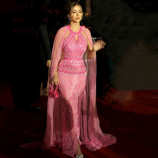 party dresses sharon said luxury dubai mermaid pink evening with cape sleeves 2023 arabic women wedding guest formal gowns ss361 230211, White;black
party dresses sharon said luxury dubai mermaid pink evening with cape sleeves 2023 arabic women wedding guest formal gowns ss361 230211, White;black