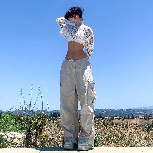women's pants capris y2k cargo pants women streetwear retro low waist baggy pants pockets harajuku joggers drawstring sweatpants 230211, Black;white
women's pants capris y2k cargo pants women streetwear retro low waist baggy pants pockets harajuku joggers drawstring sweatpants 230211, Black;white