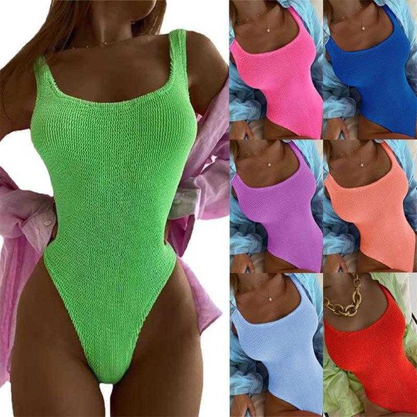 pleated suspender triangle one piece swimsuit tight spring ladies swimwear, White;black
pleated suspender triangle one piece swimsuit tight spring ladies swimwear, White;black