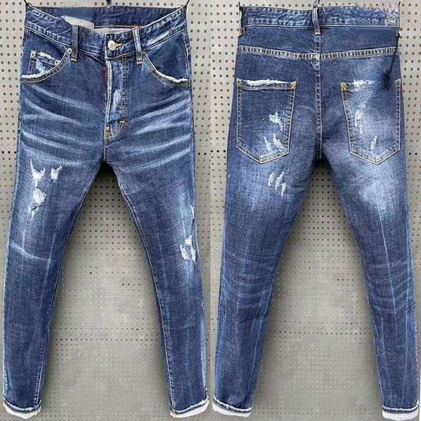 men's jeans 2023 fashion leisure rag spilled paint slim stick cloth elastic blue tight pants 230210
men's jeans 2023 fashion leisure rag spilled paint slim stick cloth elastic blue tight pants 230210