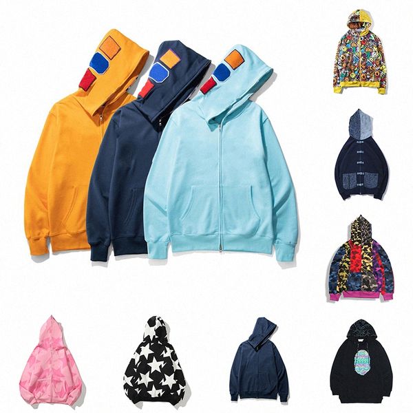 varsity mens designer hoodies zip up shark jackets long sleeve hooded coats loose camouflage jacket print woman bape hoody, Black
varsity mens designer hoodies zip up shark jackets long sleeve hooded coats loose camouflage jacket print woman bape hoody, Black