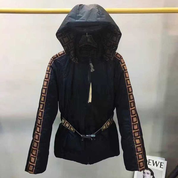 women's down parkas womens jacket classic winter fashion coats with hat belts letter pattern outerwear hsg0, Black
women's down parkas womens jacket classic winter fashion coats with hat belts letter pattern outerwear hsg0, Black