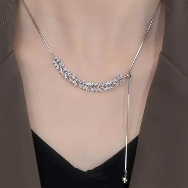 pendant necklaces high-grade zircon wheat tassel necklace women's fashion trend small crowd design sense adjustable collar chain mesh r, Silver
pendant necklaces high-grade zircon wheat tassel necklace women's fashion trend small crowd design sense adjustable collar chain mesh r, Silver