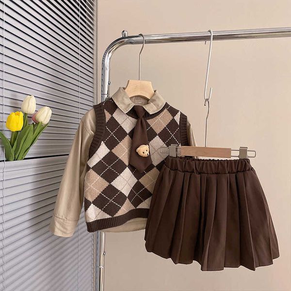 clothing s clothes autumn winter christmas new outfit suit girls baby college style tie shirt diamond vest jk pieces set, White
clothing s clothes autumn winter christmas new outfit suit girls baby college style tie shirt diamond vest jk pieces set, White