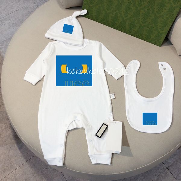 3pcs/set newborn baby fall rompers print soft cotton baby jumpsuit hat bibs suit infant boy girls long sleeve clothes kids clothing, Blue
3pcs/set newborn baby fall rompers print soft cotton baby jumpsuit hat bibs suit infant boy girls long sleeve clothes kids clothing, Blue