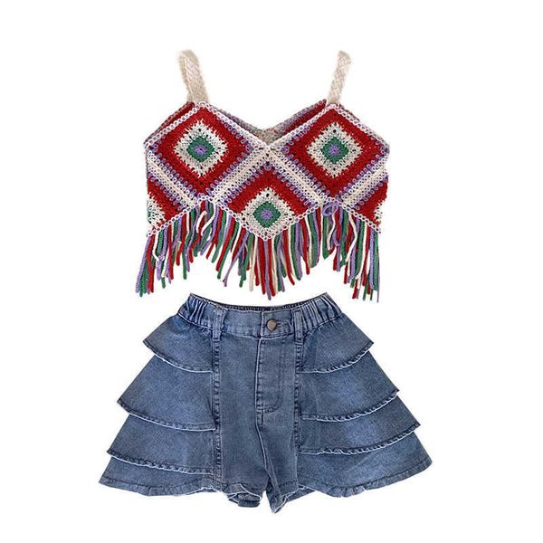 clothing s girls hollow knit short summer tassel suspender vest national style thin cake skirt two piece set toddler girl clothes, White
clothing s girls hollow knit short summer tassel suspender vest national style thin cake skirt two piece set toddler girl clothes, White