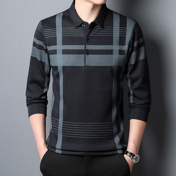 men's polos browon brand shirt fashion print spring and autumn long sleeve business casual turn-down collar plaid 230211, White;black
men's polos browon brand shirt fashion print spring and autumn long sleeve business casual turn-down collar plaid 230211, White;black