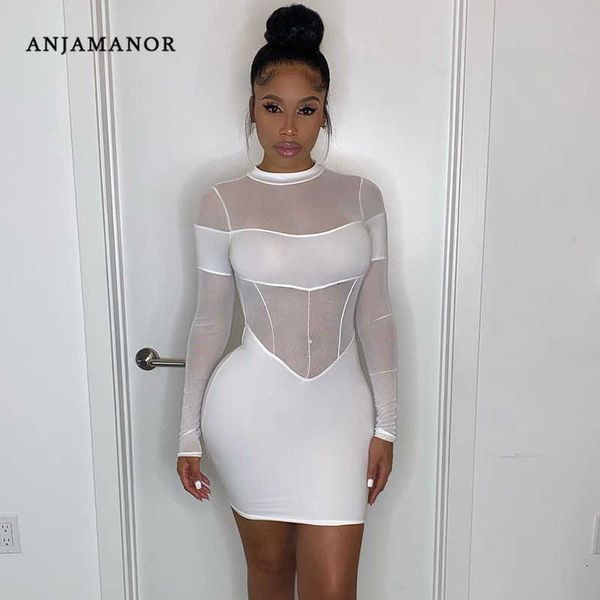 casual dresses anjamanor white patchwork mesh transparent dress for women party clubwear long sleeve bodycon mini dresses d85-bg16 t230210, Black;gray
casual dresses anjamanor white patchwork mesh transparent dress for women party clubwear long sleeve bodycon mini dresses d85-bg16 t230210, Black;gray
