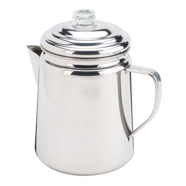 coleman stainless steel 12 cup coffee percolator compass 
coleman stainless steel 12 cup coffee percolator compass