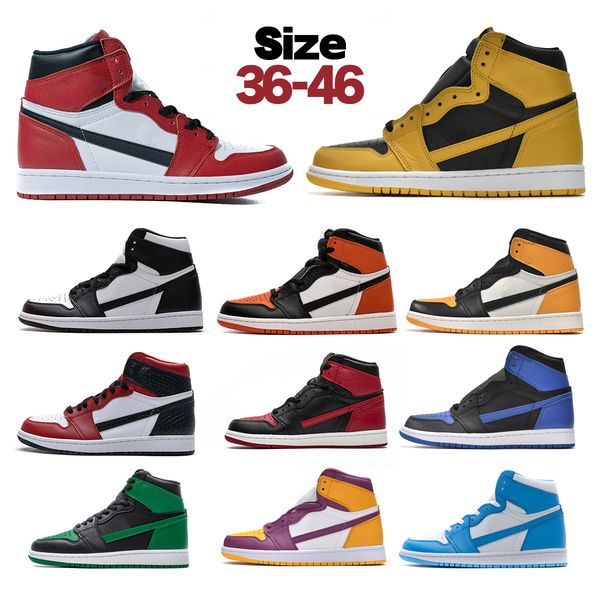 2023 with box jumpman 1 basketball shoes lost found denim 1s starfish patent bred royal blue taxi dark mocha mid high seafoam twist unc wome, Black
2023 with box jumpman 1 basketball shoes lost found denim 1s starfish patent bred royal blue taxi dark mocha mid high seafoam twist unc wome, Black