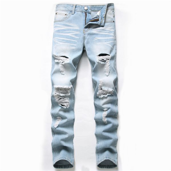 men's jeans autumn fashion retro hole men pants cotton denim trouser male plus size drop 230211, Blue
men's jeans autumn fashion retro hole men pants cotton denim trouser male plus size drop 230211, Blue