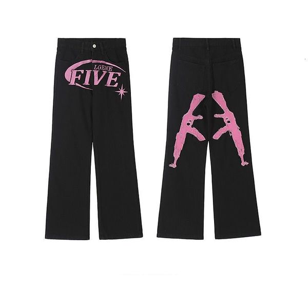 men's jeans american retro alphabet jeans printing straight high-grade men and women hip-hop trend loose all-match long pants 230211, Blue
men's jeans american retro alphabet jeans printing straight high-grade men and women hip-hop trend loose all-match long pants 230211, Blue