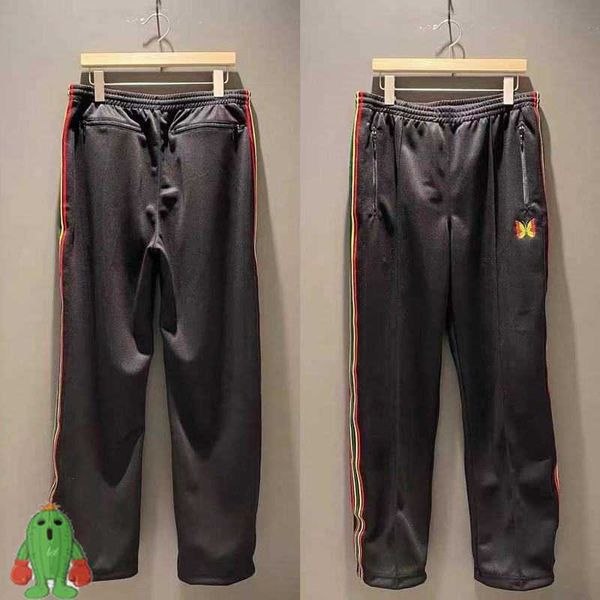 men's pants ge needles embroidery butterfly trousers men women pants stripe sweatpants, Black
men's pants ge needles embroidery butterfly trousers men women pants stripe sweatpants, Black