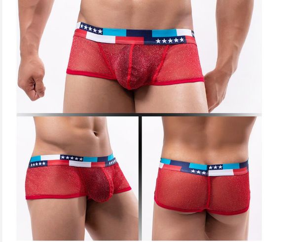 men's underwear night show perspective of ultra-fine mesh bag low-waisted u-raised wide-brimmed boxer shorts 3pieces/lot, Black;white
men's underwear night show perspective of ultra-fine mesh bag low-waisted u-raised wide-brimmed boxer shorts 3pieces/lot, Black;white