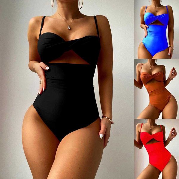 one piece swimsuit nylon solid color multi twist bag hollow out hook and eye, White;black
one piece swimsuit nylon solid color multi twist bag hollow out hook and eye, White;black