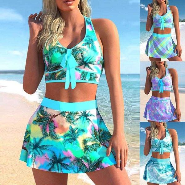skirt split bikini print gather conservative beach vacation swimsuit women, White;black
skirt split bikini print gather conservative beach vacation swimsuit women, White;black