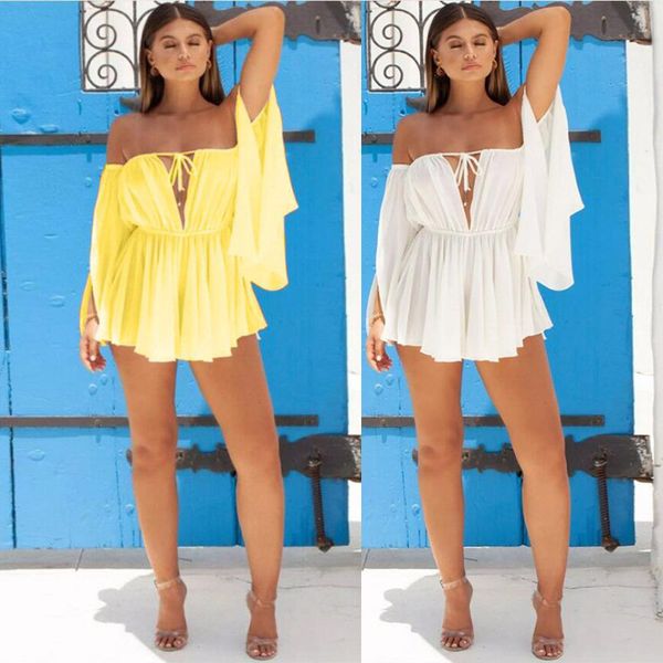 dress 2022 summer new open-sleeved one-line shoulder lace-up blazer casual outside wear high-waisted dress women's beach skirt, Black;gray
dress 2022 summer new open-sleeved one-line shoulder lace-up blazer casual outside wear high-waisted dress women's beach skirt, Black;gray