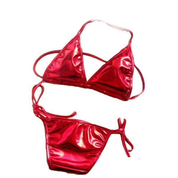 bikinilingerie large suit temptation bronzed patent leather three-point neck strap bikini, Red;black
bikinilingerie large suit temptation bronzed patent leather three-point neck strap bikini, Red;black