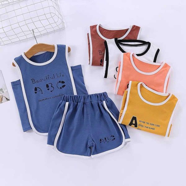 clothing sets summer new infant vest suit cotton children's sleeveless home service letter printing baby boys girls sports piece set, White
clothing sets summer new infant vest suit cotton children's sleeveless home service letter printing baby boys girls sports piece set, White