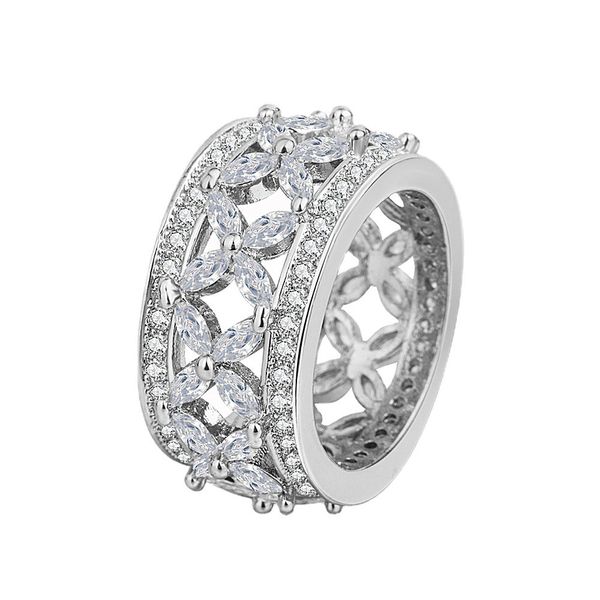 cubic zirconia princess ring women's fashion flower ring openwork bow ring, Golden;silver
cubic zirconia princess ring women's fashion flower ring openwork bow ring, Golden;silver