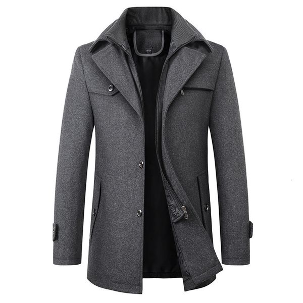 men's wool blends coat jacket business casual winter thick warm windbreaker male overcoat solid color 230210, Black
men's wool blends coat jacket business casual winter thick warm windbreaker male overcoat solid color 230210, Black