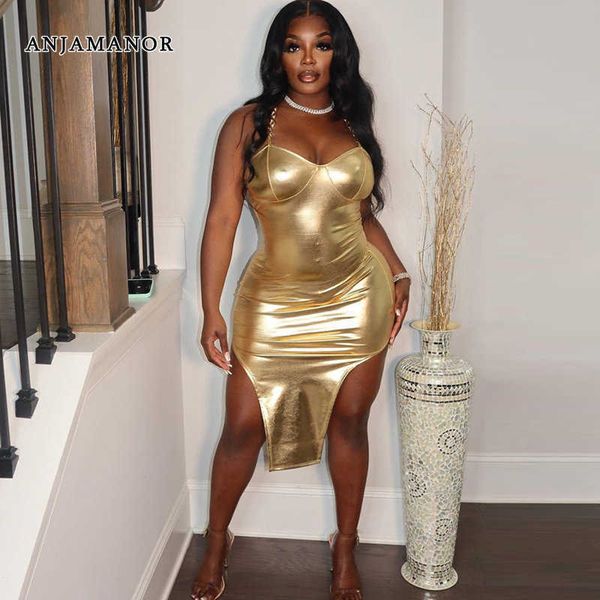 casual dresses anjamanor pu leather gold long party dresses for women 2023 autum winter club chain deep v backless bodycon dress d82-cb19 t2, Black;gray
casual dresses anjamanor pu leather gold long party dresses for women 2023 autum winter club chain deep v backless bodycon dress d82-cb19 t2, Black;gray