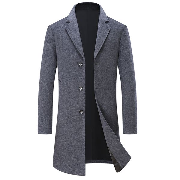 men's wool blends large size autumn and winter casual woolen coat business solid color suit collar midlength 230210, Black
men's wool blends large size autumn and winter casual woolen coat business solid color suit collar midlength 230210, Black