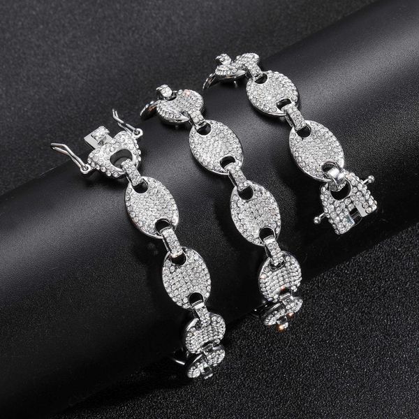 hip-hop men's coffee beans full of pig nose necklace 12mm fashionable fashion versatile collarbone neck chain, Silver
hip-hop men's coffee beans full of pig nose necklace 12mm fashionable fashion versatile collarbone neck chain, Silver