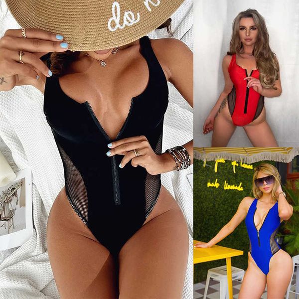 bikini2022 fishnet zipper design swimsuit one-piece bikini perspective seductive, Red;black
bikini2022 fishnet zipper design swimsuit one-piece bikini perspective seductive, Red;black