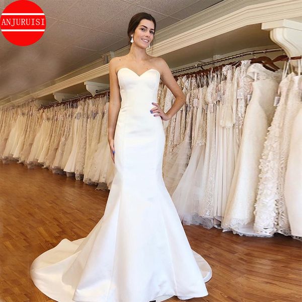 party dresses simple white satin wedding for women bride gown sweetheart mermaid vestido de novia suknia lubna lace up 230211, White;black
party dresses simple white satin wedding for women bride gown sweetheart mermaid vestido de novia suknia lubna lace up 230211, White;black