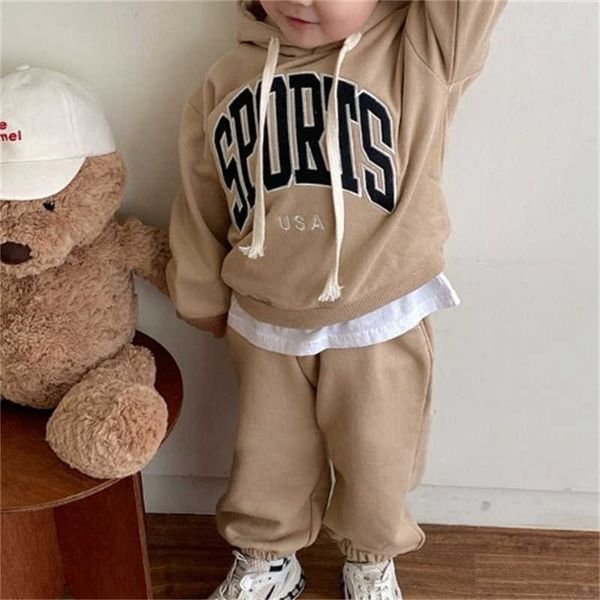 clothing children outfit new suit boys and girls simple korean western style letters hooded sweater leisure sets spring autumn, White
clothing children outfit new suit boys and girls simple korean western style letters hooded sweater leisure sets spring autumn, White