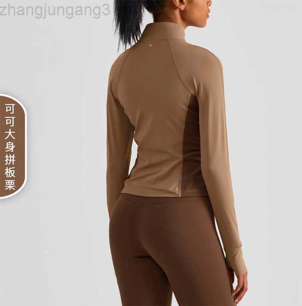 dersigner new color-block waist women's non-slip zipper comfortable tight-fitting sportswear high tie finger sleeve sportswear lululeme, Black;brown
dersigner new color-block waist women's non-slip zipper comfortable tight-fitting sportswear high tie finger sleeve sportswear lululeme, Black;brown