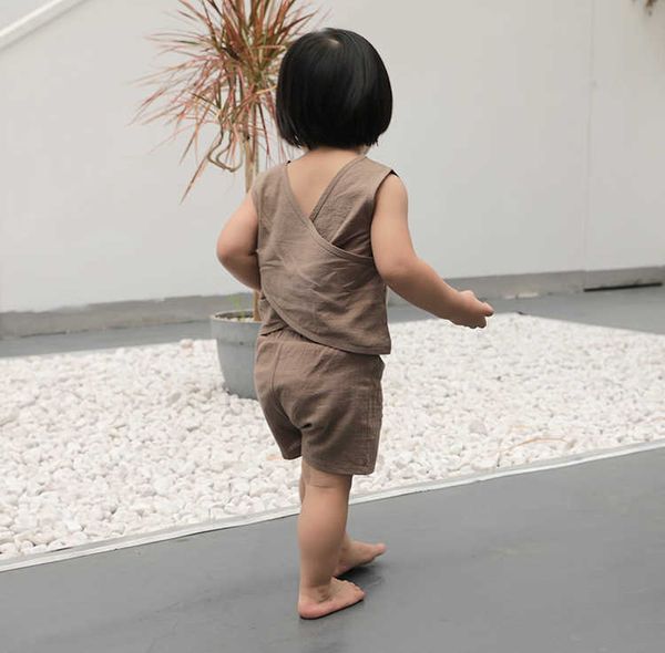 clothing sets children's cotton sleeveless shirt shorts piece suit girls clothing boys clothes, White
clothing sets children's cotton sleeveless shirt shorts piece suit girls clothing boys clothes, White
