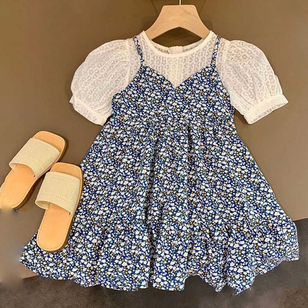 sets sweet summer floral girls casual children's clothing new party fairy princess sundress fake two pieces baby girl dresses, White
sets sweet summer floral girls casual children's clothing new party fairy princess sundress fake two pieces baby girl dresses, White