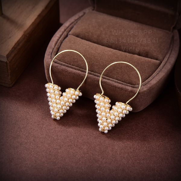 lw french brand pearl earrings t0p quality for woman designer earrings gold plated official reproductions highest counter quality premium gi, White
lw french brand pearl earrings t0p quality for woman designer earrings gold plated official reproductions highest counter quality premium gi, White