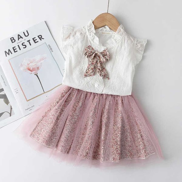 sets girls casual set new summer kids cute bowtie es children lovely mesh dress party costumes baby clothing, White
sets girls casual set new summer kids cute bowtie es children lovely mesh dress party costumes baby clothing, White