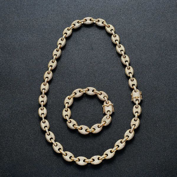 hip hop men's full diamond coffee bean bracelet fashion trendsetter versatile same pig nose clavicle neck chain, Black
hip hop men's full diamond coffee bean bracelet fashion trendsetter versatile same pig nose clavicle neck chain, Black