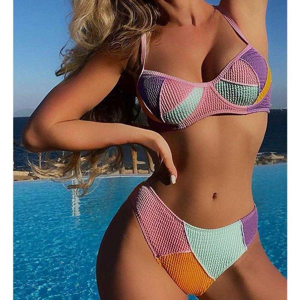 double shoulder bikinis stitching steel bracket push up bikini high waist, White;black
double shoulder bikinis stitching steel bracket push up bikini high waist, White;black