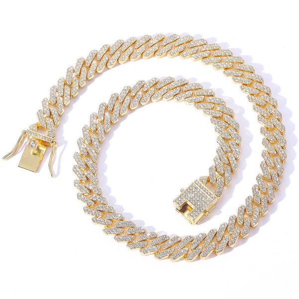 hip-hop alloy neck 12mm double-row cuban chain european personality trendy men's nightclub disco necklace, Silver
hip-hop alloy neck 12mm double-row cuban chain european personality trendy men's nightclub disco necklace, Silver