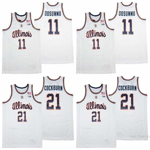 ncaa college basketball illinois fighting illini 11 ayo dosunmu jersey university 21 kofi cockburn team white breathable good quality, Black
ncaa college basketball illinois fighting illini 11 ayo dosunmu jersey university 21 kofi cockburn team white breathable good quality, Black